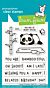 Lawn Fawn 3x4 clear stamp set i heart pandas add-on